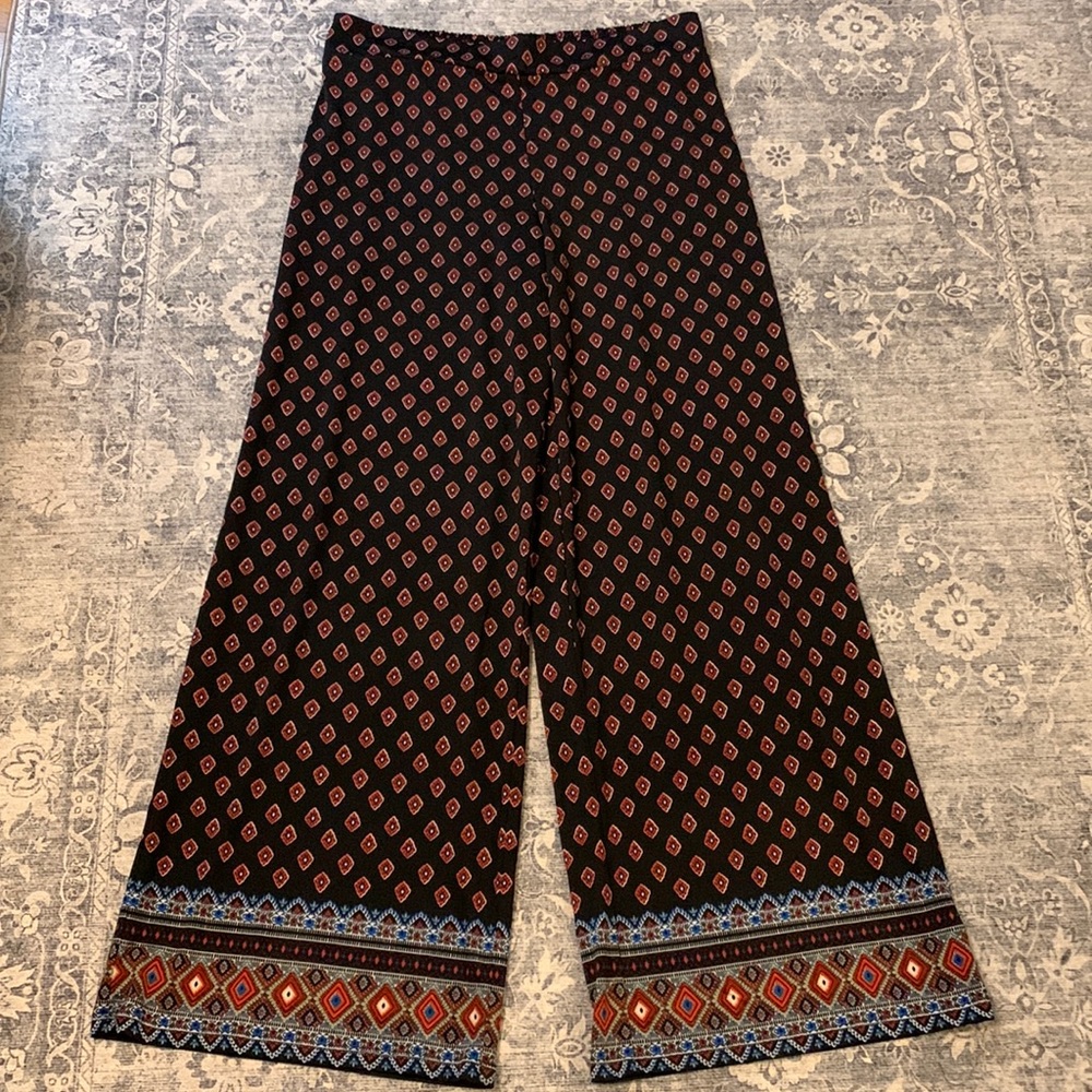 Sharagano Soft Pants — Black, Orange & Blue 🖤